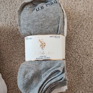 U.S. Polo Assn. Low Cut Socks - Gray and White 10 Pack
